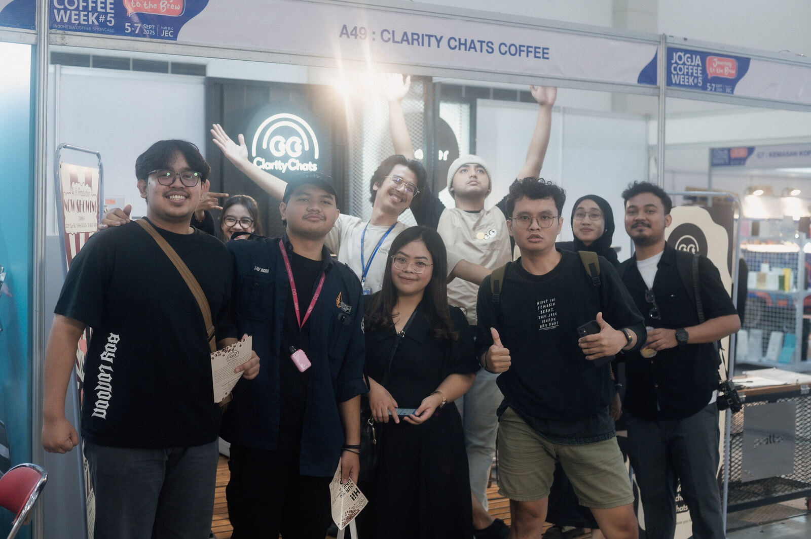 Team representing ClarityChats at Jogja Coffee Week